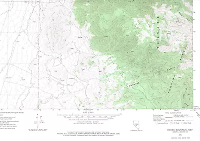 Round Mountain Nevada 1971 Vintage USGS Topo Map 7.5 Quadrangle Topographic • $23.99