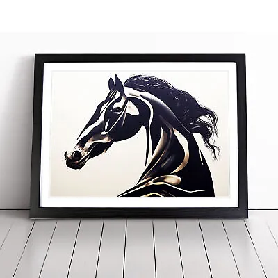 Striking Horse Wall Art Print Framed Canvas Picture Poster Decor Living Room • £34.95