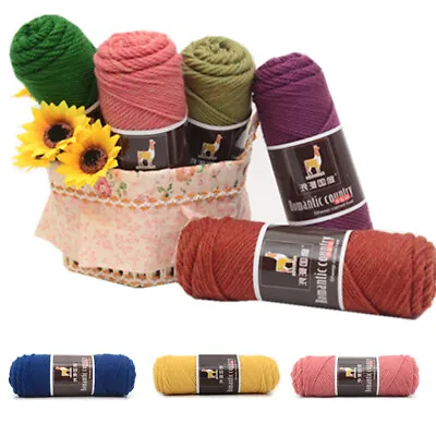 100g Soft Alpaca Wool Yarn Crochet Hand Knitting For DIY Scarf Sweater Yarns • $5.49