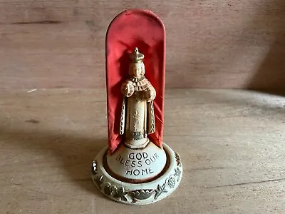 Infant Of Prague Figurine God Bless Our Home Figure Statue As Is Religious Vtg • $33.96