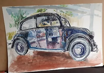 Mercedes-Benz 1933 / London Bridge - 2-in-1 Watercolour By Roger Alsop • £75