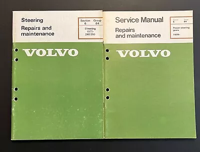 1975-1984 Volvo 240 260 Steering And ZF Power Steering Gear Service Manual • $39.95