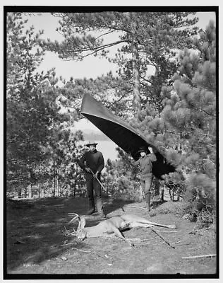 8  X 10  Photo Hunting In The Adirondacks York 1905 • $16.95