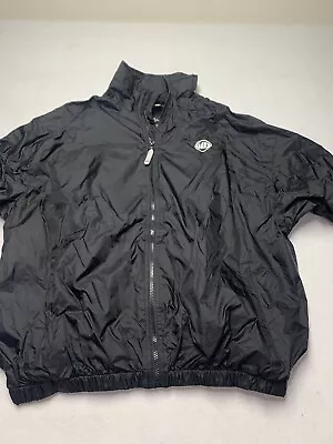 Mountain Dew Jacket Men's Large Full Zip Windbreaker Long Sleeve Lined Black • $20