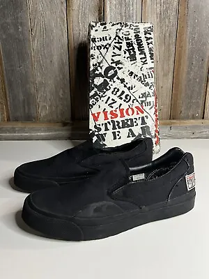 Vintage 1986 NOS RARE Vision Street Wear Skate Black Shoes Size 6 1/2 NIB • $200