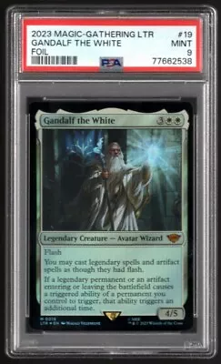 Gandalf The White Psa 9 Mint Wizard Foil #19 Sp 2023 Magic The Gathering Ltr Tcg • $4.03