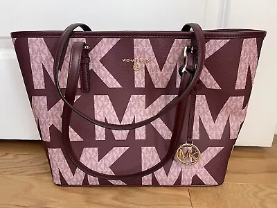 Michael Kors Purple & Pink Purse Tote Hand Bag • $150