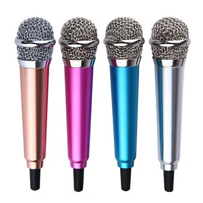 3.5mm Wired Mini Karaoke Condenser Microphone Tiny Portable Vocal Mic+Stand New • $7.43