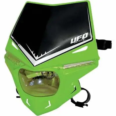 UFO Stealth 12V Enduro Motor Bike Headlight With LED Side Lights - Green • $150.96