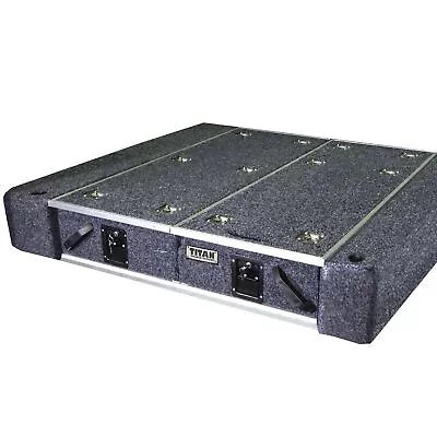 $538 • Buy Titan Rear Drawer 1300mm+Wings Utes Incl Fridge Slide Suits Single And Dual Cab