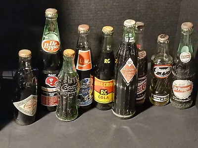 9 Vintage And Collectible Soda Bottles -ALL FULL AND NEVER OPENED • $22