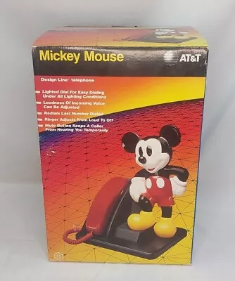 AT&T Mickey Mouse Design Line Telephone In Box • $27.99