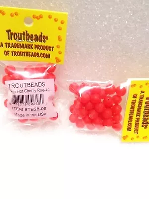 Troutbeads 8 Mm Hot Cherry Roe  1 Pack • $2.67