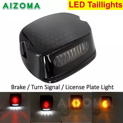 Black Motorcycle LED Brake Turn Signals Tail Light For Harley-Davidson Dyna • $19.16