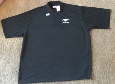 Ford Mustang Mens 2XL Polo Golf Blue Pointe Offical Licensed Product Black XXL • $21.25