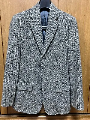 Harris Tweed J.CREW Sport Coat Men’s S  Wool Blazer Herringbone Free Shipping • $80
