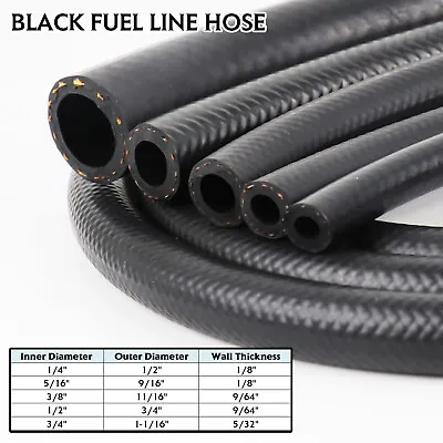 Heavy Duty Rubber Fuel Line By Feet Small Engine Diesel Oil Gas Pipe Replacement • $18.99