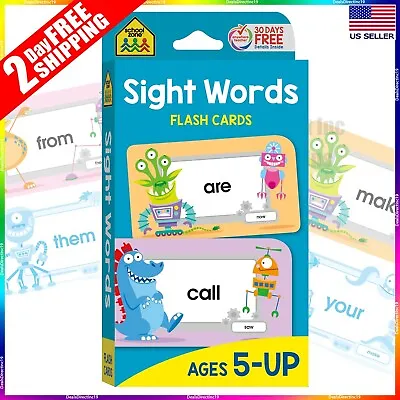 Sight Words Flash Cards School Zone Learn To Read Reading Activities Basics NEW • $8.50