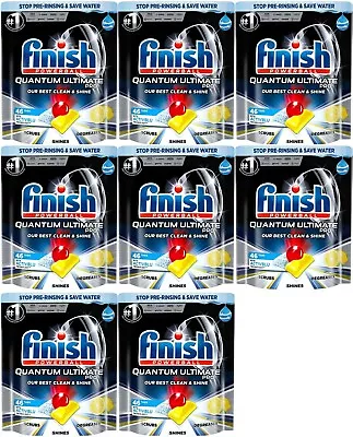 368 Tablets - 8 Packs Of 46 Tablets - Finish Quantum Ultimate Pro Dishwash Lemom • $399.99