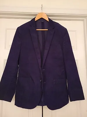 J. Crew Ludlow Corduroy Blazer Navy Blue Size 40 R Men • $38