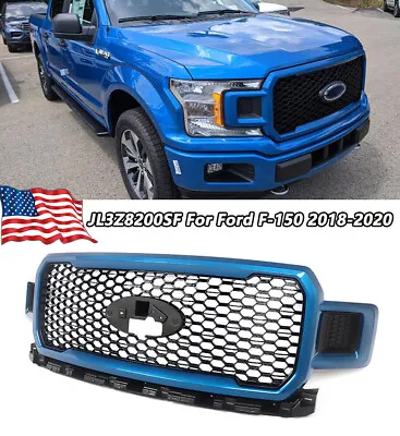 For 2018-2020 Ford F-150 Front Radiator Grille Assembly JL3Z8200SF Blue+Black • $223.24