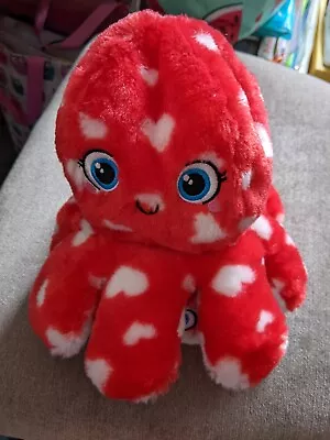 New With Tag PAWS Reversible Octopus Plush Soft Toy Approx 10  Tall Red & White • £7.49