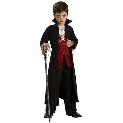 Kids Boys Classic Dracula Vampire Count Gothic Halloween Fancy Dress Costume  • £16.66