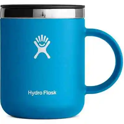 $22 • Buy Hydro Flask 12 Oz Vacuum Insulated Camping Travel Tea Coffee Mug Lid Handle Blue
