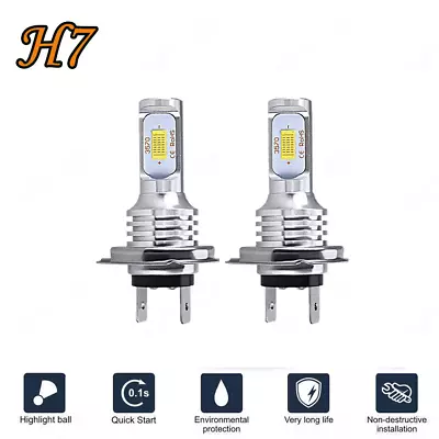 H7 LED Headlight Kit High Low Beam Bulbs 200W 40000LM High Power Bright White • $13.20