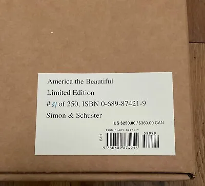 $700 • Buy Robert Sabuda SIGNED America The Beautiful Pop-Up Book  Limited Edition #51/250