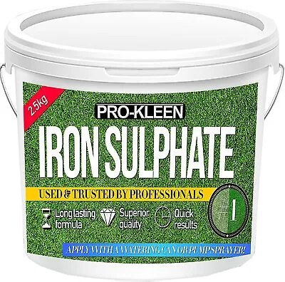 ProKleen Iron Sulphate Grass Green Lawn Feed Tonic Soluble Dry Powder 2.5KG • £13.95