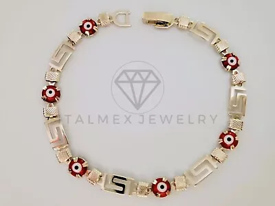 18K Gold Plated Evil Eye Bracelet Pulsera Grecas Mal De Ojo Oro Laminado 18K • $24.95