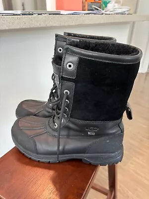 UGG Butte Men's Waterproof Leather Snow Boots Size 9 Vibram Sole • $60