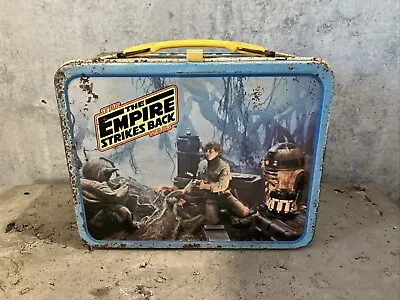 Vtg RUSTY! 1980 Star Wars The Empire Strikes Back Metal Lunchbox No Thermos • $38