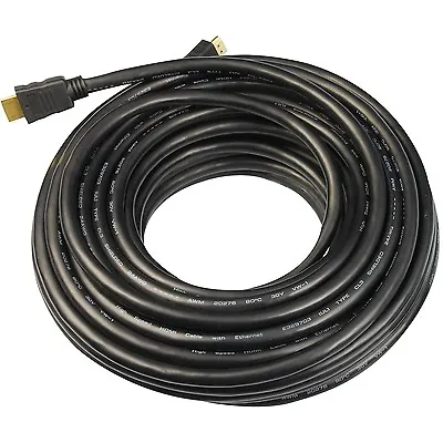 20m Hdmi Cable V1.4 Gold Black Lead Ethernet Hd Dvd Led Ps3 Xbox • £18.25