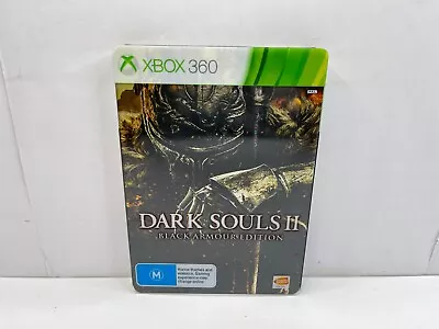 Dark Souls II 2 Black Armour Edition Collectors Steel Tin Xbox 360 COMPLETE • $55