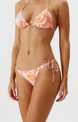 MELISSA ODABASH Miami Tie Bikini Bottoms Mirage Orange Size UK8(USA4) BNWT • £20