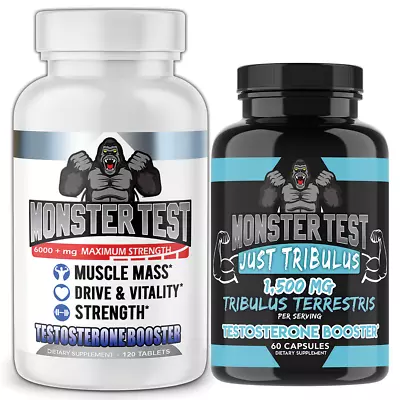 Angry Supplements Monster Test + Monster Just Tribulus Testosterona Booster • $24.99