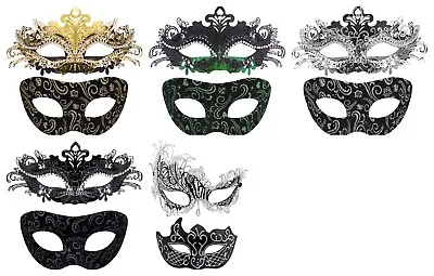 Couple Masquerade Masks / Venetian Party / Halloween Costume /Carnival/ Choose • £13.09