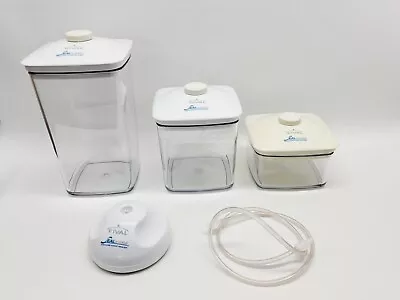$33.59 • Buy Rival Seal-A-Meal 3 Canisters With Lids Universal Hose & Jar Vacuum Sealer 