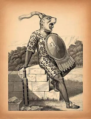 $59 • Buy 8501.Decoration Poster.Home Room Wall Interior Art Design.Aztec Leopard Warrior