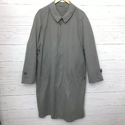 Bugatti Men's Khaki Green Overcoat Trench Coat European Size 38 Flaw • $33