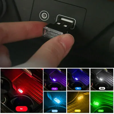 1x Car Interior Decor Parts Mini USB LED Light Lamp Neon Atmosphere Ambient Bulb • $6.59