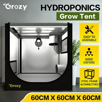$75 • Buy GROZY 60x60x60cm Grow Tent Hydroponics Plants Cloning Propagation Seedling Room
