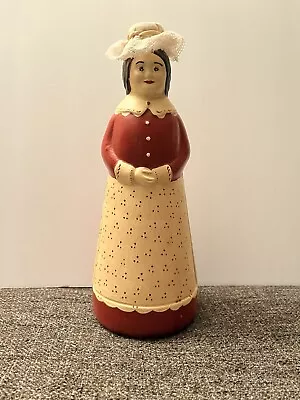 MRS BUTTERWORTH’S VICTORIAN Bottle HAND PAINTED 11” Folk Art Vintage • $15.99