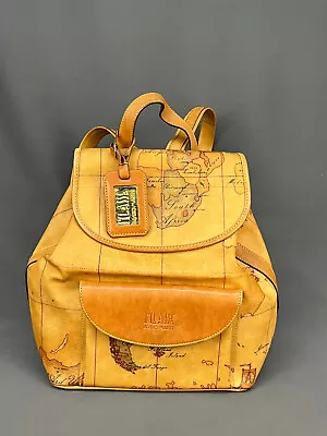 Authentic Alviero Martini 1st Classe World Geo Map Backpack Made In Italy (30) • $199.99