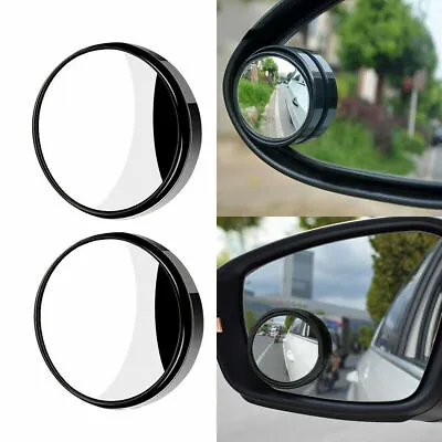 2 PCS 360° Wide Angle Blind Spot Mirror Convex Rear Side View HD Universal Auto  • $5.89