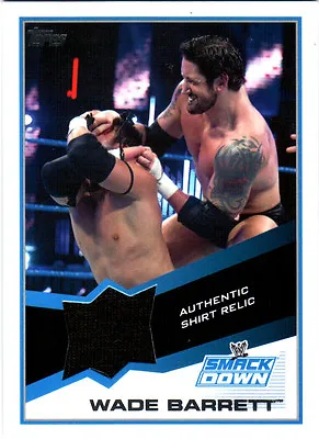 WWE Wade Barrett 2013 Topps Triple Threat Event Used Shirt Relic Card Black DWC • $6.99