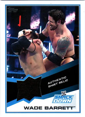 WWE Wade Barrett 2013 Topps Triple Threat Event Used Shirt Relic Card Black • $7.99