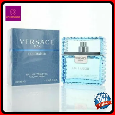 Versace Eau Fraiche Man 1.7oz Eau De Toilette Spray 50 ML New Sealed Box • $44.90